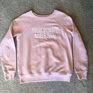 Pink Abercrombie and Fitch crew neck sweatshirt